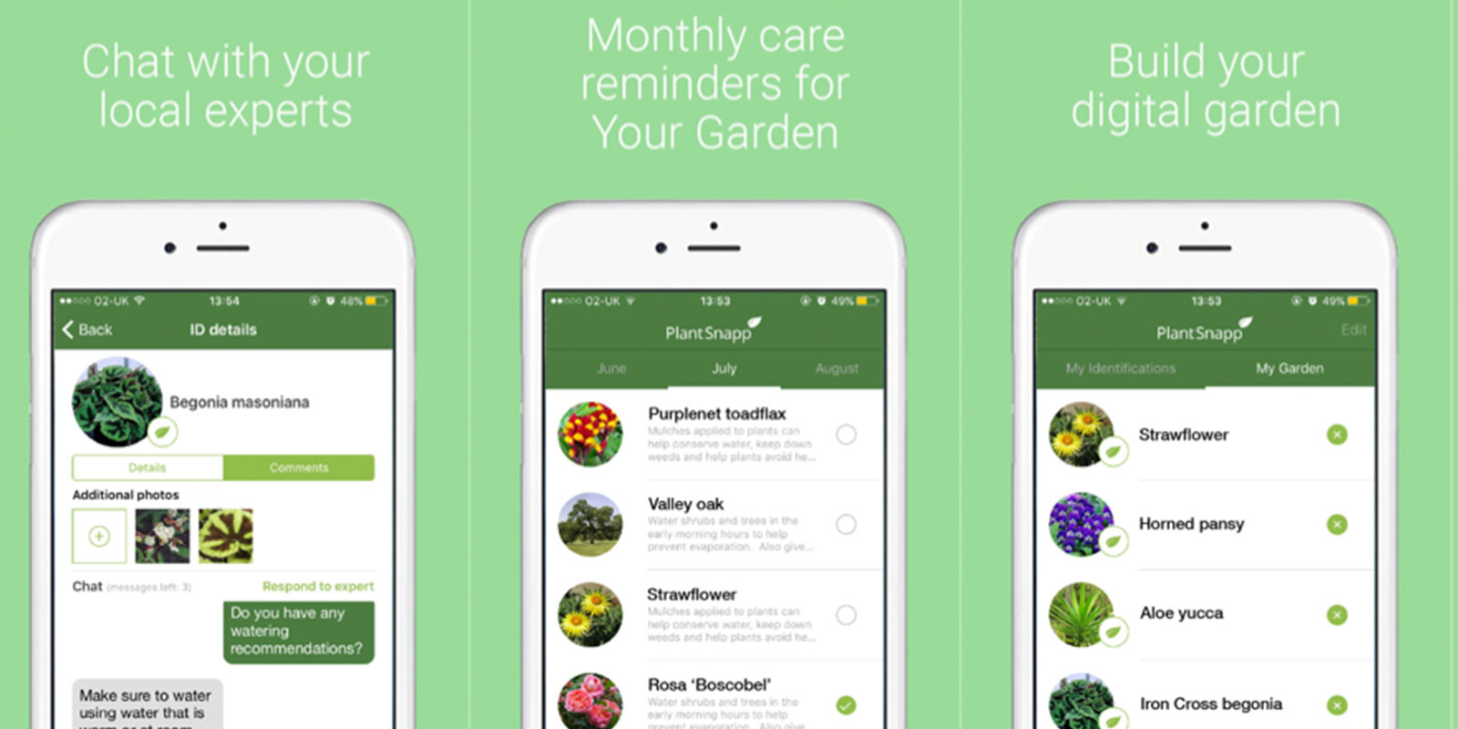 SmartPlant app on phones SmartPlant app on phones