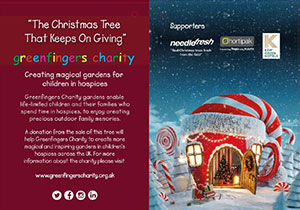 Needlefresh back Greenfingers Charity with Christmas Tree initiative at Glee