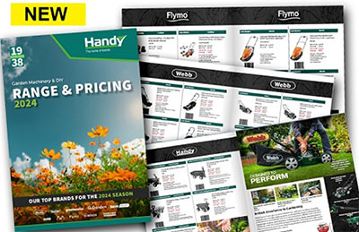 Handy Product Range Pricing 2024 brochure - featuring gardening and DIY products