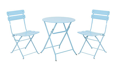 Ashford bistro garden furniture, duck egg blue, garden furniture