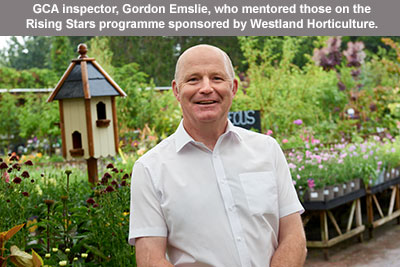 GCA inspector, Gordon Emslie, who mentored those on the Rising Stars programme sponsored by Westland Horticulture.