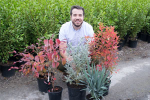 man with plants