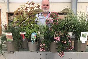 Andy Johnson, MD of Wyevale Nurseries with some of the new plants