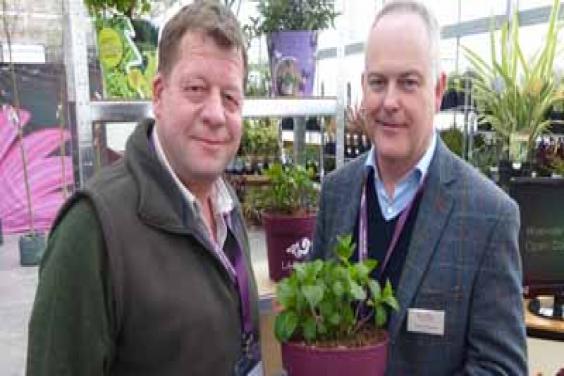 Adam Dunnett, Sales and Marketing Director at Wyevale Nurseries with Mike Simms, Buyer from the Chepstow Group