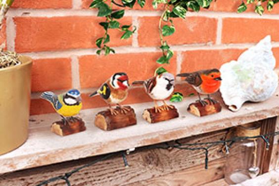 Primus and Perry bird sculptures