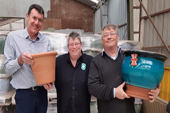 Flower Pot Merger - from left: Edward Naylor - Director; Liz Hudston – General Manager; Simon Smith – Managing Director